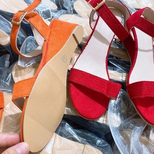 Soldes d'été : Sandales compensées à talon haut pour femme, sandales à talon bas, sandales slingback compensées pour femme - Product Image 3