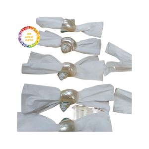 Anneau de serviette en coquillage pour le pliage des serviettes Anneau de serviette en coquillage Style côtier Décoration de la maison Articles cadeaux Accessoires de table d'hôtel - Product Image 3