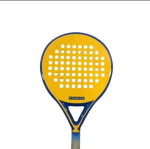 Raqueta de Pádel con forma personalizada 3K 6K 12K 18K 24K Silver Carbon Glossy Matt EVA Medium Foam Última tecnología - Product Image 1