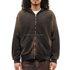 Sudadera con capucha y cremallera para hombre ligera, producto superventas con servicio OEM, precio al por mayor, sudaderas con cremallera para hombre con logotipo personalizado - Product Image 1