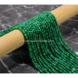 Cuentas Facetadas Redondas de Piedra Verde de 4mm para Fabricación de Joyería DIY, Pulseras, Collares y Aretes, Venta al Por Mayor - Product Image 2