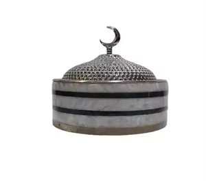 Cazuela de acero de mesa refinada con olla caliente redonda aislada de nácar con tapa para servir alimentos elegantes y cálidos - Product Image 2
