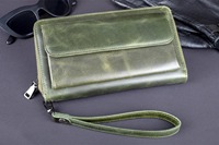 Dompet Kulit Asli Vintage Baru untuk Wanita, Tempat Kartu Kredit, Tahan Lama, Ukuran Dapat Disesuaikan, Branding Kustom