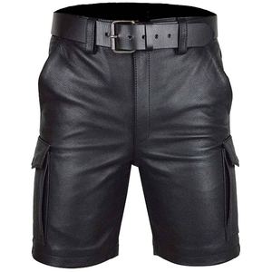 Durable OEM Service <b>Men</b> Leather <b>Shorts</b> With Breathable And Custom Waist Size Perfect For Wholesale Leather <b>Shorts</b> Supply - Product Image 5