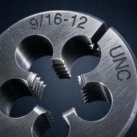9 16 12 UNC High Speed Steel Round Split Adjustable Threading Die Alat Pemotong Ulir Sekrup Eksternal