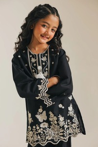 Kurta de verano para niñas étnicas indias con estilo-Ropa informal colorida de secado rápido y absorción de humedad para niños - Product Image 4