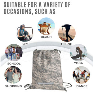 Drawstring Backpack Comfortable Carry Lightweight Material with Large Storage for Daily Use - Product Image 6