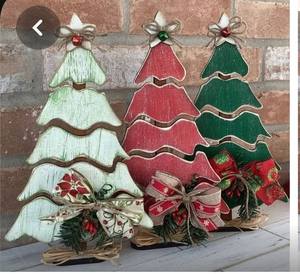 PETIT ARBRE DE NOËL DÉCORATION ÉCOLOGIQUE CADEAU FAIT MAIN Arbre en bois ornemental fabriqué en cerisier un arbre pour toute saison - Product Image 4