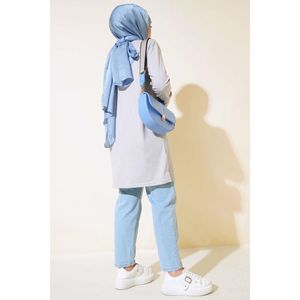 Tunique Basique Manches Longues Gris Ardoise - Product Image 4