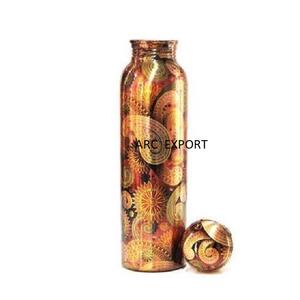 Vente chaude Floral Design Bouteille D'eau Creative Qualité Métal Cuivre Multi Couleur Bouteille D'eau Vaisselle Eau Potable Bouteille - Product Image 2