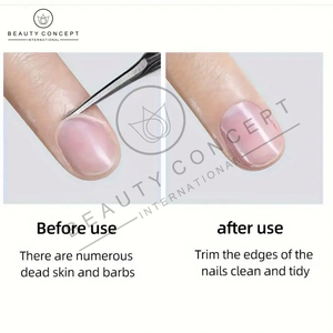 Pousse-cuticules et ciseaux de manucure en acier inoxydable pour droitiers, outil de beauté pour l'élimination des peaux mortes et le soin des ongles - Product Image 3