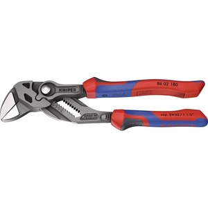 KNIPEX Pliers Wrench 180 mm Black Atramentized 40 mm <b>Clamping</b> Width Multi-Component Handles - Product Image 1