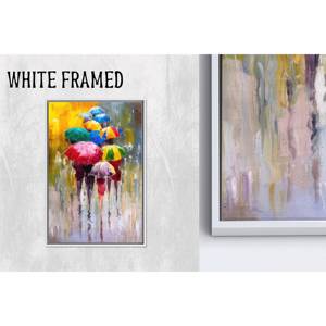 Obra de arte impresa en lienzo: decoración del hogar con motivos de serenidad en un día lluvioso, lienzo con marco blanco, 1 pieza - Product Image 1