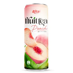 Una muestra gratuita de 330ml de jugo de lata con pulpa y sabor a melocotón está siendo ofrecida por una empresa con sede en Vietnam OEM/ODM.