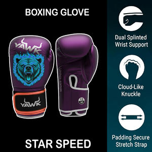 ถุงมือชกมวยคุณภาพสูงแบบ OEM ผลิตตามสั่ง ทำจากหนังวัวแท้ ถุงมือมวยไทย ถุงมือชกมวยสำหรับการฝึกซ้อมระดับมืออาชีพ - Product Image 3