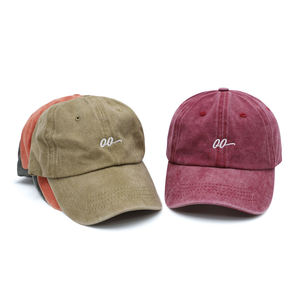 Casquette de Baseball décontractée en denim vintage vente en gros de mélange de coton/polyester respirant 5/6 panneau bord incurvé unisexe chapeau de papa en plein air - Product Image 3