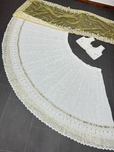 Tốt Nhất Bán Readymade Ấn Độ Thiết Kế Georgette Với Thêu Lehenga Choli Với Dupatta Đảng Wedding Trang Phục Lehngha Choli - Product Image 5