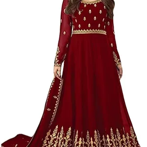 Embroidered Handmade 3 Piece Party Wears Dress Latest Collection For Party & Wedding Wear / Pakistani & Indian Boutique Suit