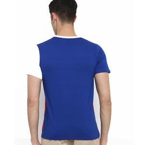 เสื้อยืดลายบล็อกสำหรับผู้ชายสำหรับฤดูร้อนเสื้อยืดคอกลมปักโลโก้ขนาดตามสั่ง - Product Image 6