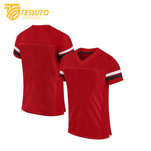 Vêtements de sport imprimés partout Chemises de football classiques vintage Maillot de football personnalisé T-shirt de football à col en V pour hommes - Product Image 2