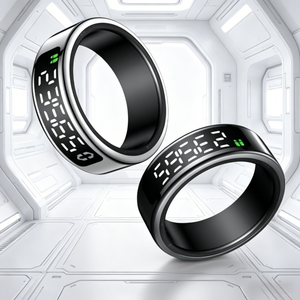 Anillo Inteligente con Monitor de Salud y Sueño, Pantalla OLED, Control por Aplicación, Acero Inoxidable, Resistente al Agua IP68, para Hombres y Mujeres - Product Image 4