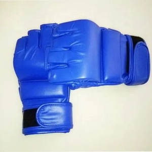 ถุงมือฝึกซ้อม MMA แบบครึ่งนิ้ว สีแดง หนัง PU ปิดด้วยเวลโคร อุปกรณ์ศิลปะการต่อสู้สำหรับทุกเพศ - Product Image 3
