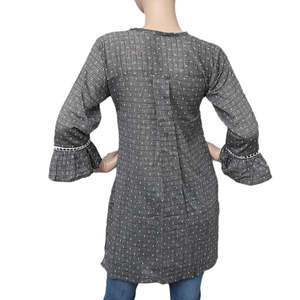 Chase Value Women's Printed Casual Shirt-Dark Grey XS Size Cotton Mix Fabric - Product Image 4
