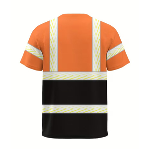 Anti-UNew Arrival Plus Size Customized Breathable Working <b>T</b>-<b>Shirts</b> Hi Vis Reflective Two Tone Colors <b>T</b> <b>Shirts</b> - Product Image 4