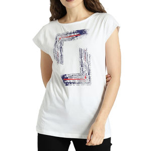 2025 nouveauté produit meilleure qualité en différentes couleurs conception fait à la main femmes t-shirts matériau solide - Product Image 1