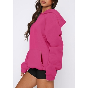 2025 Best Selling Wholesale Premium Quality <b>Women's</b> Autumn Winter Custom Printed Front Logo 100% Cotton <b>Fleece</b> Quick Dry - Product Image 4