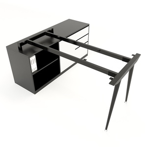 Table de salle à manger minimaliste CONE Concept 140x70 / Pieds de meuble HCCO021 en aluminium, assemblage requis pour utilisation avec des chaises dans les salles à manger d'hôpitaux - Product Image 1