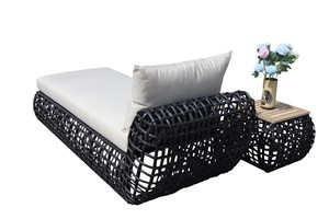 Tumbona Moderna de Ratán Sintético PRSB-033 para Uso en Villas, Hoteles, Dormitorios, Salas de Estar, Parques y Apartamentos - Product Image 2