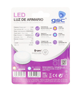 Luce LED con sensore di movimento per armadio (GSC 203000005) (Confezione blister) - Product Image 4