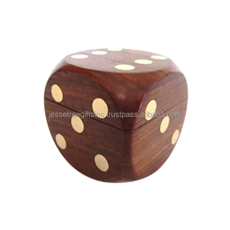Giant Yard Dice Set Aus Holz – 5 Würfel à 2,1 Zoll, Mit Anzeigetafel & Aufbewahrungsbox Für Gartenpartys & Spiele