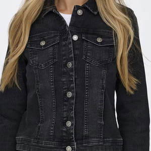 2025 High Quality Solid <b>Black</b> Color Women's <b>Denim</b> <b>Jacket</b> Breathable Fabric Turn Down Collar Slim Fit Jeans <b>Jacket</b> For <b>Ladies</b> - Product Image 5