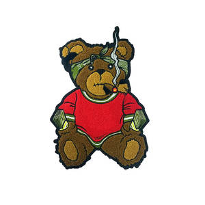 Patchs tissés brodés tête de tigre rugissant, motifs personnalisés (logo, fleurs, alphabet), en tissu toile écologique, service OEM pour chapeaux - Product Image 6