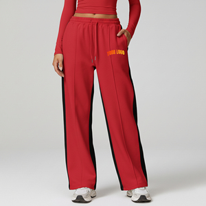 Pantalones de chándal holgados con cintura elástica para mujer, pantalones de chándal holgados con estampado personalizado y logotipo de bloque de Color ligero, novedad de 2025 - Product Image 4