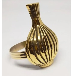 Brass Napkin Ring Top Solid Quality Brass Design Napkin Holder Ring Shiny Polished at Wholesale Price - Product Image 2