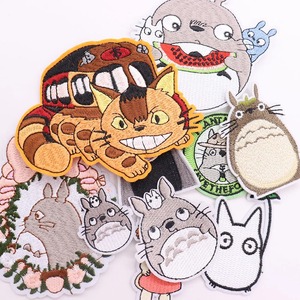 Dessin animé japon Anime fer sur patchs pour vêtements broderie rayure sur vêtements mignon bricolage Applique Badge couture réparation trous - Product Image 2