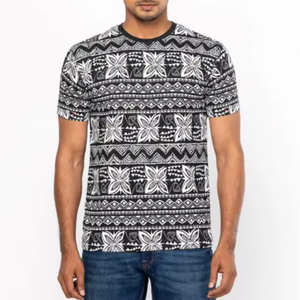 เสื้อยืดผู้ชายทรงปกติ ผลิตโดย OEM น้ำหนักผ้า 180 GSM พิมพ์ลายทั่วตัว คุณภาพสูง มีหลายสีให้เลือก ผ้าฝ้าย 100% รับสกรีนโลโก้และป้ายแบรนด์ - Product Image 4