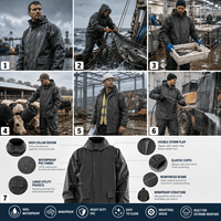 Combinaison de travail agricole Senshuo, imperméable, en PVC thermocollé, résistante aux taches de boue, avec deux poches plaquées, logo agricole personnalisé pour l'élevage du bétail