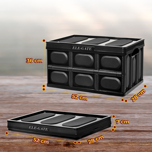 Scatola in Plastica Nera Pieghevole dal Design Minimalista, Rinforzata con Struttura Impilabile - Product Image 4