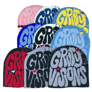 All Over Print <b>Winter</b> Knitted Beanie <b>Hats</b> Double Sports Cap Custom Logo Embroidery Unisex Beanie <b>Hats</b> for <b>Men</b> Wear - Product Image 1