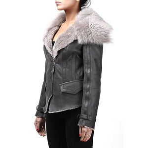 Chaqueta de Piel de Cordero Genuina para Mujer, Precio de Fábrica en Línea, Impermeable, Tecnología POWER DRY, Colores/Tallas/Logotipo Personalizables, Invierno - Product Image 4