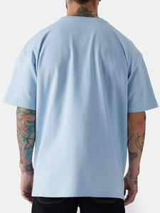 Camiseta de gran tamaño con hombros Caídos para hombre de alta calidad personalizada, ropa de calle, camisetas de algodón de microfibra con patrón impreso - Product Image 4