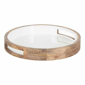 Bandeja de Madera Premium de Diseño Moderno y Elegante, Hecha a Mano, Decoración Rústica para el Hogar, Centro de Mesa Navideño Indio, Venta al Por Mayor - Product Image 1