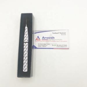 Pince à épiler droite en acier inoxydable de haute qualité noir Plasma imprimé cils papier pointu outil d'extension de cils en gros - Product Image 2