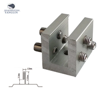 Supports de panneau solaire support de montage solaire panneau solaire pince d'extrémité moyenne système de montage solaire pour toit plat