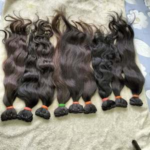 100% Extensiones de cabello indio sin procesar del templo del sur de la India Paquetes de cabello humano Remy virgen Cutícula alineada Suministro al por mayor - Product Image 2