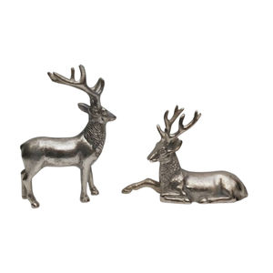 Sculpture de renne moderne faite à la main Statue d'animal en métal Centre de table Pièce maîtresse décorative pour la maison bureau idée cadeau d'anniversaire - Product Image 3